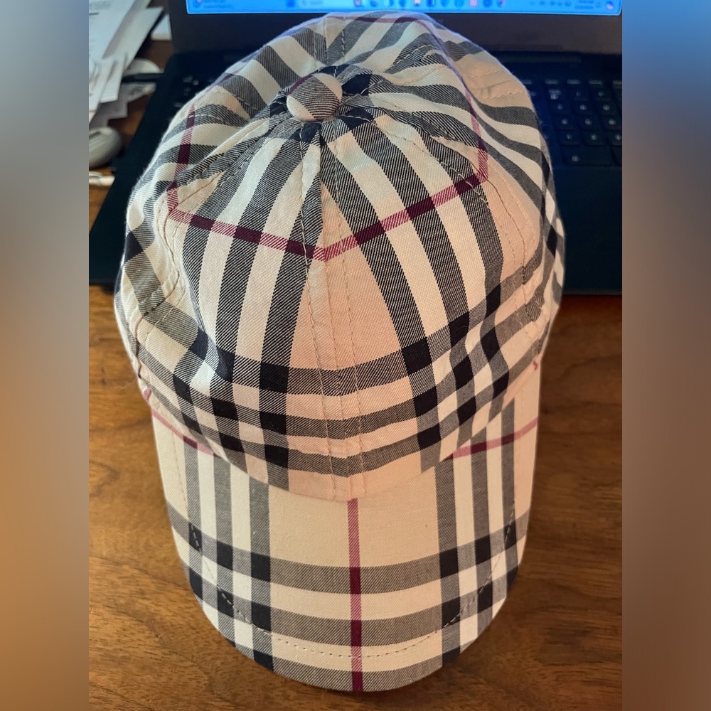 Burberry Check Cotton Baseball Cap